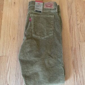 Levi's 311 Tan Shaping Skinny Corduroy Pants Size 32x30 Mid Rise Tummy Slimming